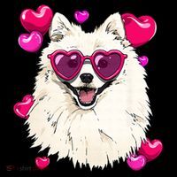 American Eskimo Valentines Day Heart Dog Lover Coffee Mug thumb 5