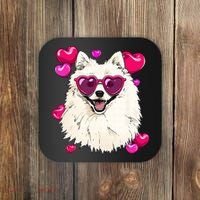 American Eskimo Valentines Day Heart Dog Lover Coaster thumb 0