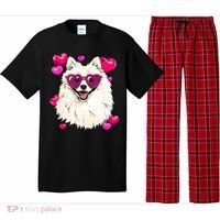 American Eskimo Valentines Day Heart Dog Lover Pajama Set thumb 0