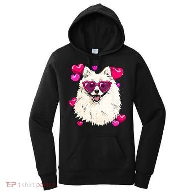 American Eskimo Valentines Day Heart Dog Lover Women's Hoodie