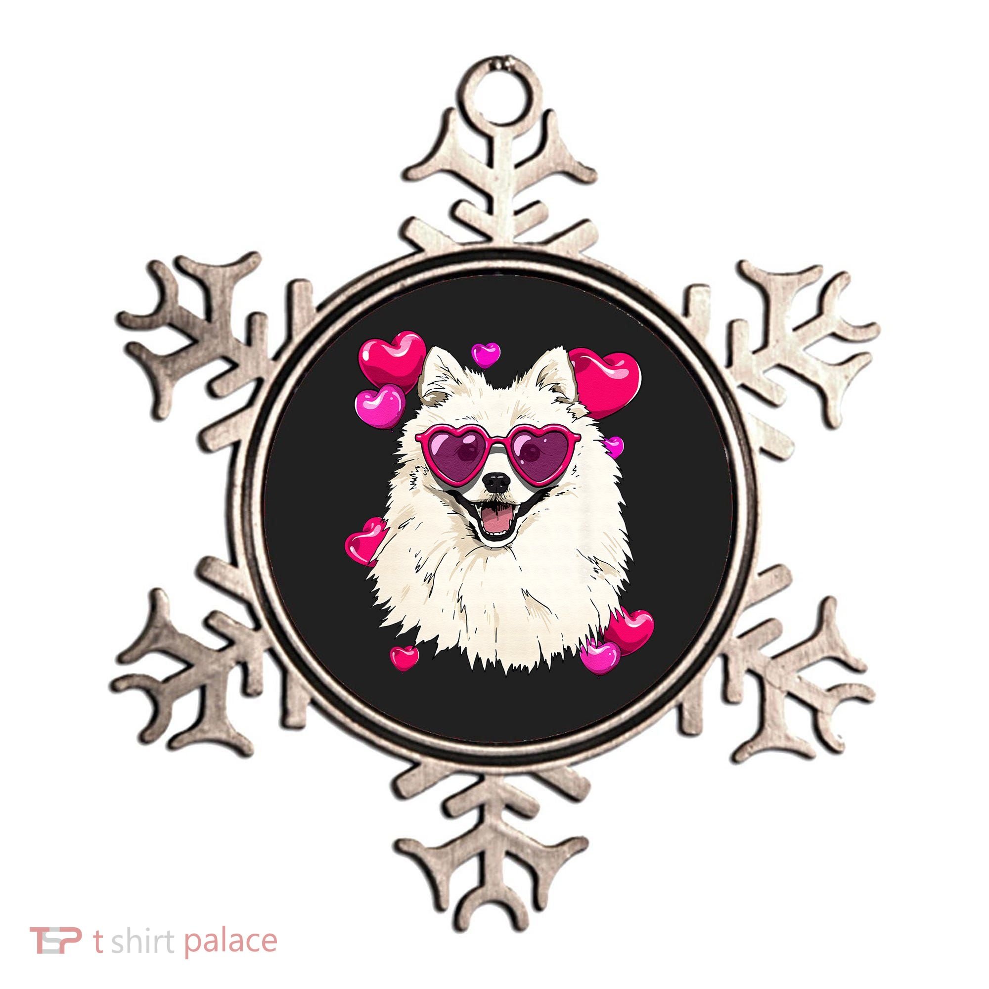 American Eskimo Valentines Day Heart Dog Lover Ornament