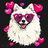 American Eskimo Valentines Day Heart Dog Lover Women's Tank Top thumb 5