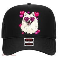 American Eskimo Valentines Day Heart Dog Lover Hat thumb 0