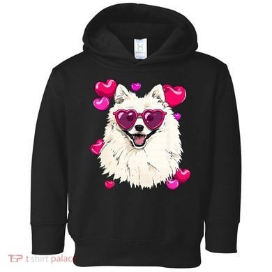 American Eskimo Valentines Day Heart Dog Lover Toddler Hoodie
