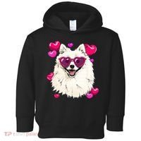 American Eskimo Valentines Day Heart Dog Lover Toddler Hoodie thumb 0