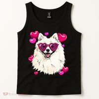 American Eskimo Valentines Day Heart Dog Lover Tank Top thumb 2
