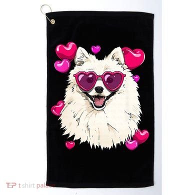 American Eskimo Valentines Day Heart Dog Lover Golf Towel