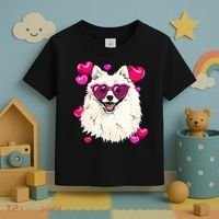 American Eskimo Valentines Day Heart Dog Lover Toddler T-Shirt thumb 3