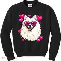American Eskimo Valentines Day Heart Dog Lover Kids Sweatshirt thumb 0