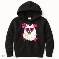 American Eskimo Valentines Day Heart Dog Lover Kids Hoodie thumb 0