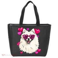 American Eskimo Valentines Day Heart Dog Lover Tote Bag thumb 0