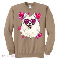 American Eskimo Valentines Day Heart Dog Lover Sweatshirt thumb 0