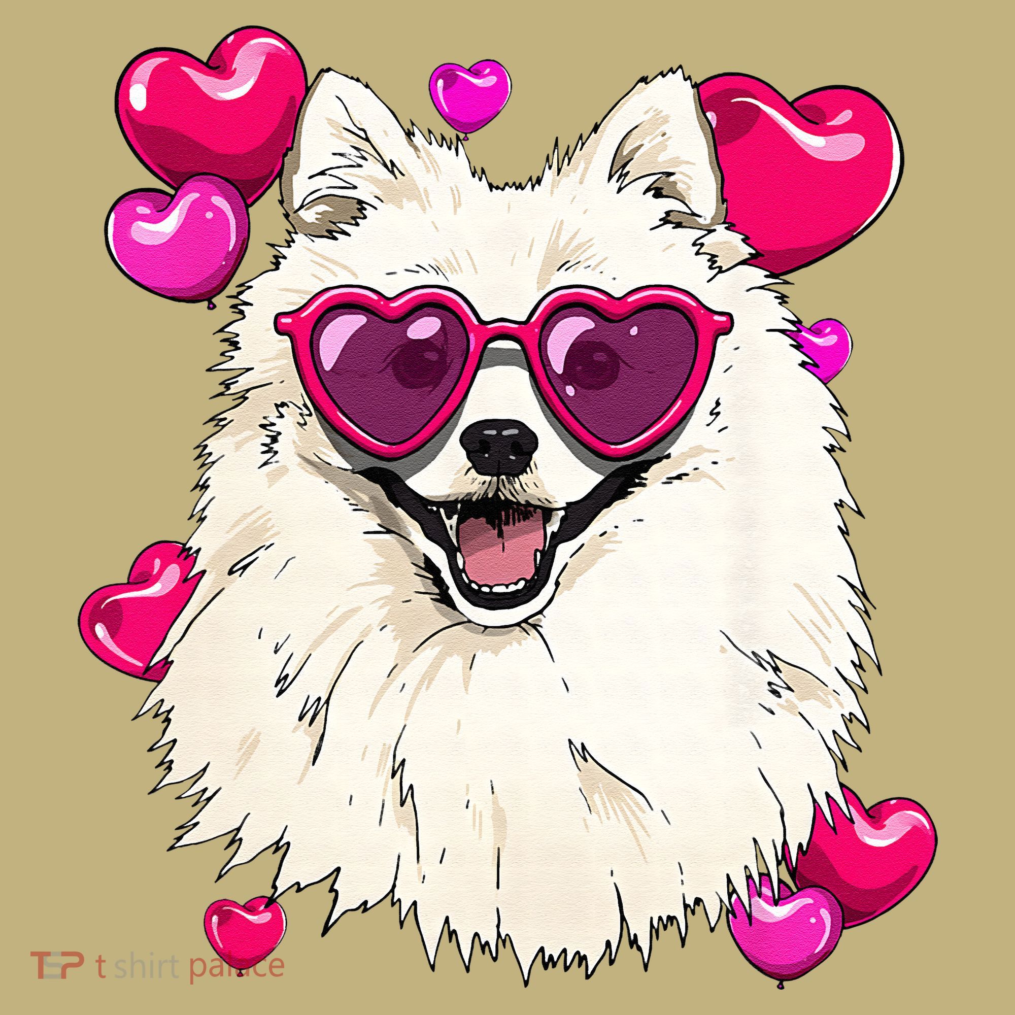 American Eskimo Valentines Day Heart Dog Lover Sweatshirt