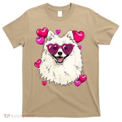 American Eskimo Valentines Day Heart Dog Lover T-Shirt