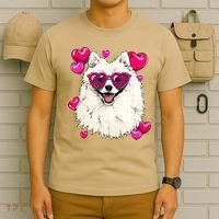 American Eskimo Valentines Day Heart Dog Lover T-Shirt thumb 6