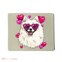 American Eskimo Valentines Day Heart Dog Lover Mousepad thumb 0