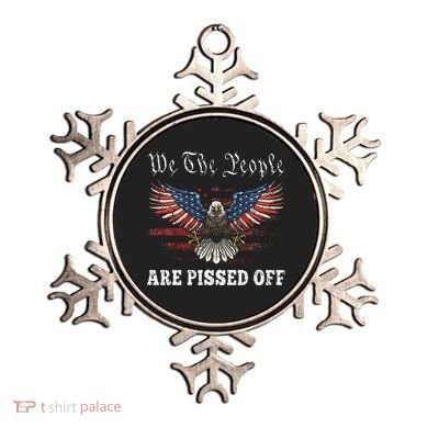 American Eagle We The People Are Pissed Off Us Flag Vintage Ornament