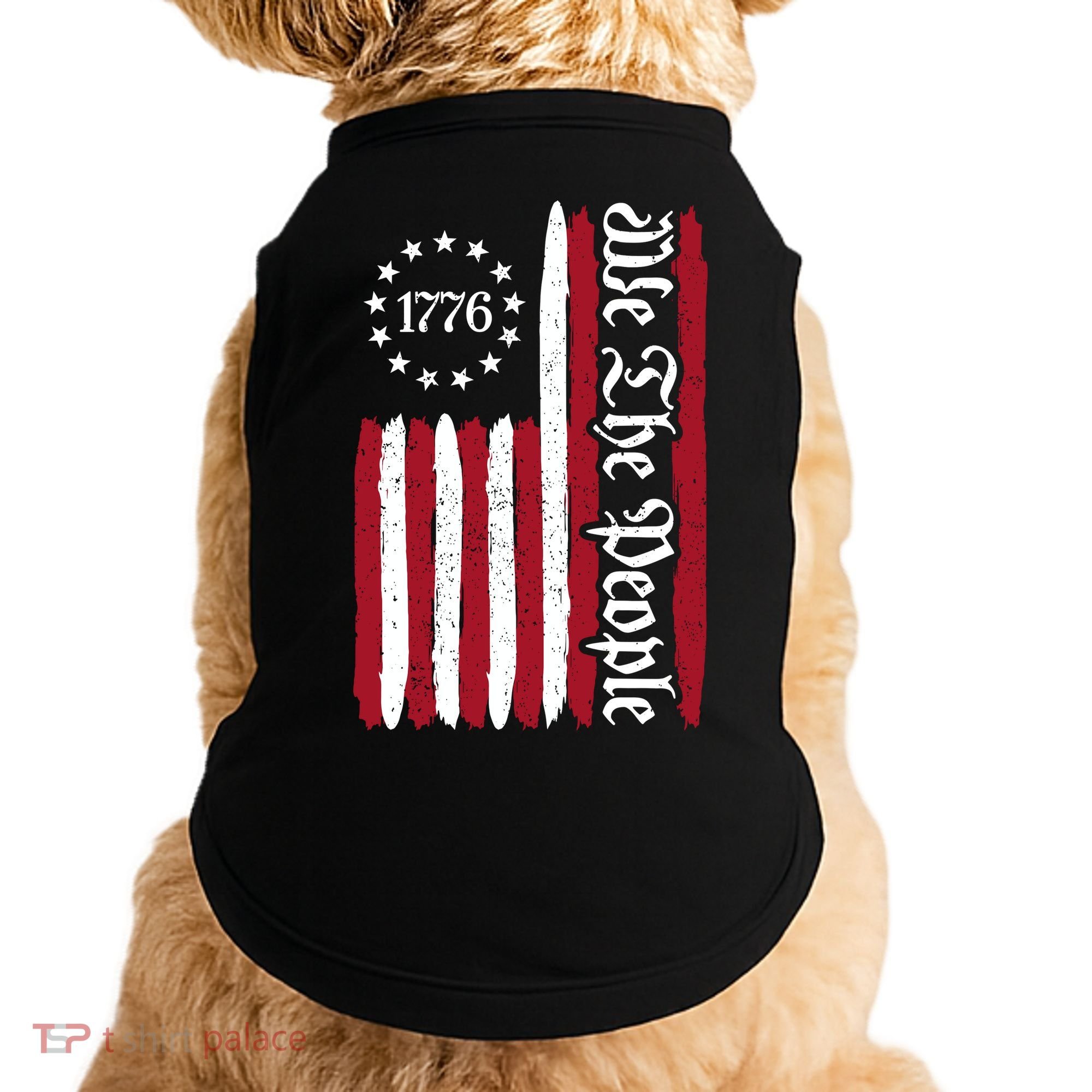 American Flag 1776 We The People Founding Fathers Constitution Doggie Tank