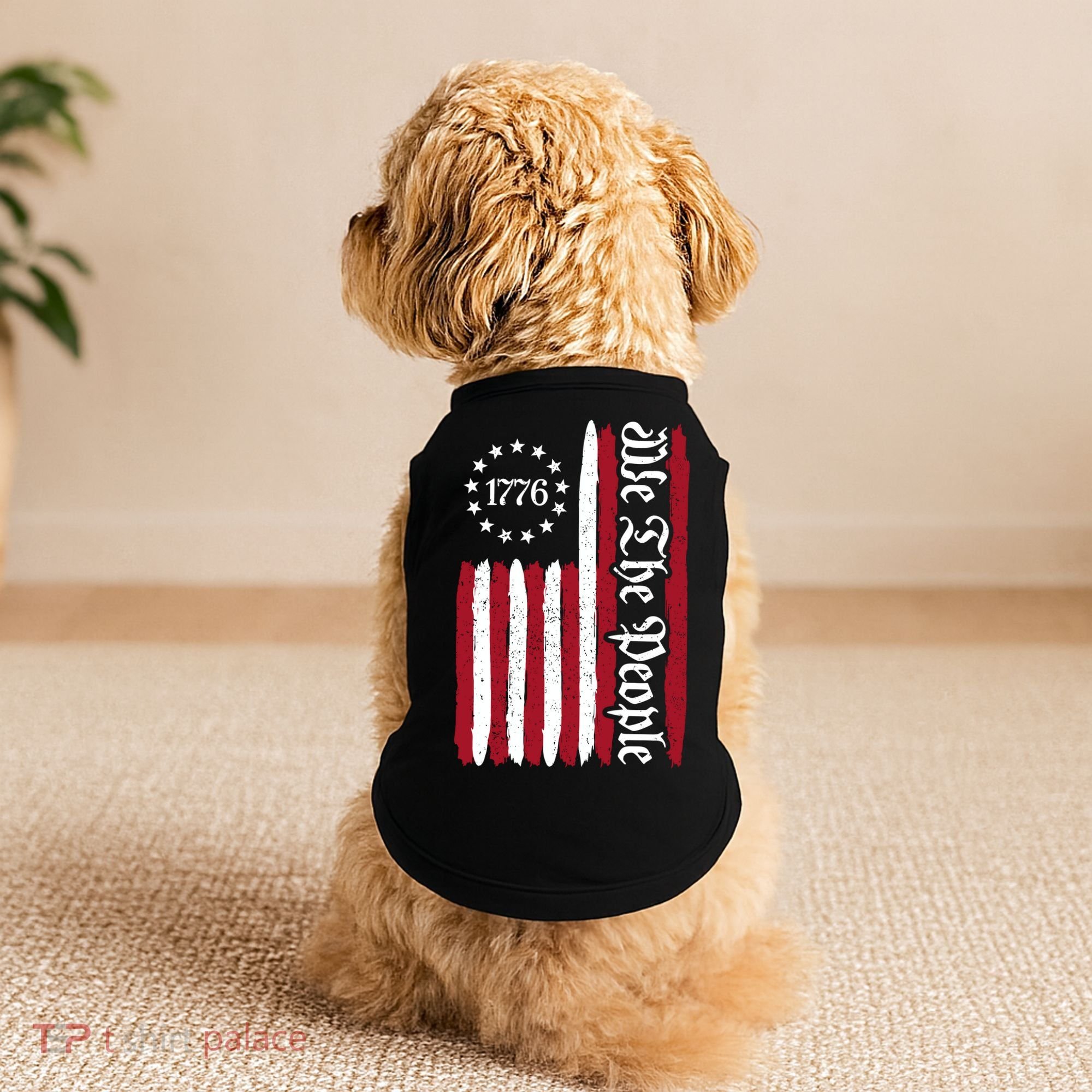 American Flag 1776 We The People Founding Fathers Constitution Doggie Tank