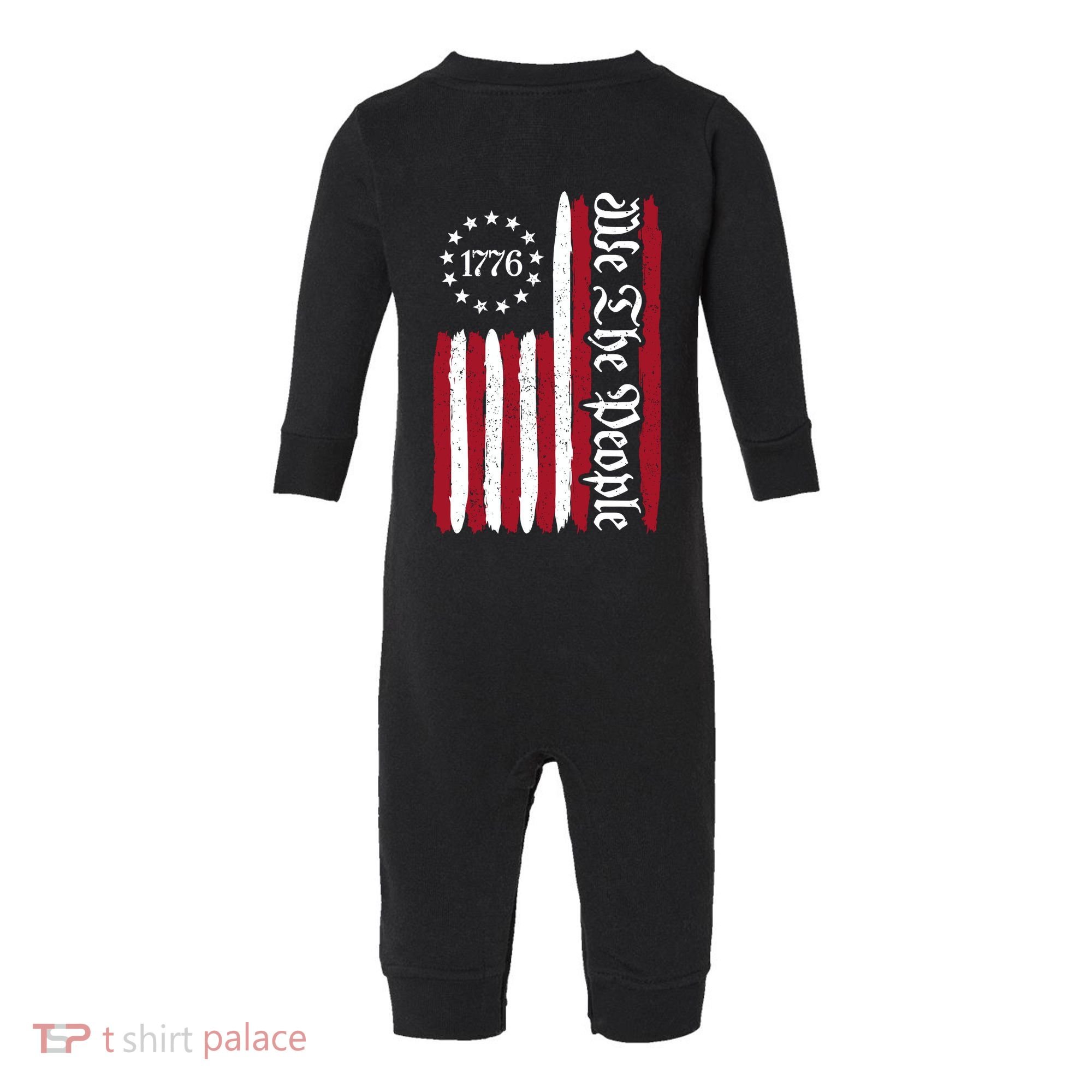 American Flag 1776 We The People Founding Fathers Constitution Infant Fleece One Piece