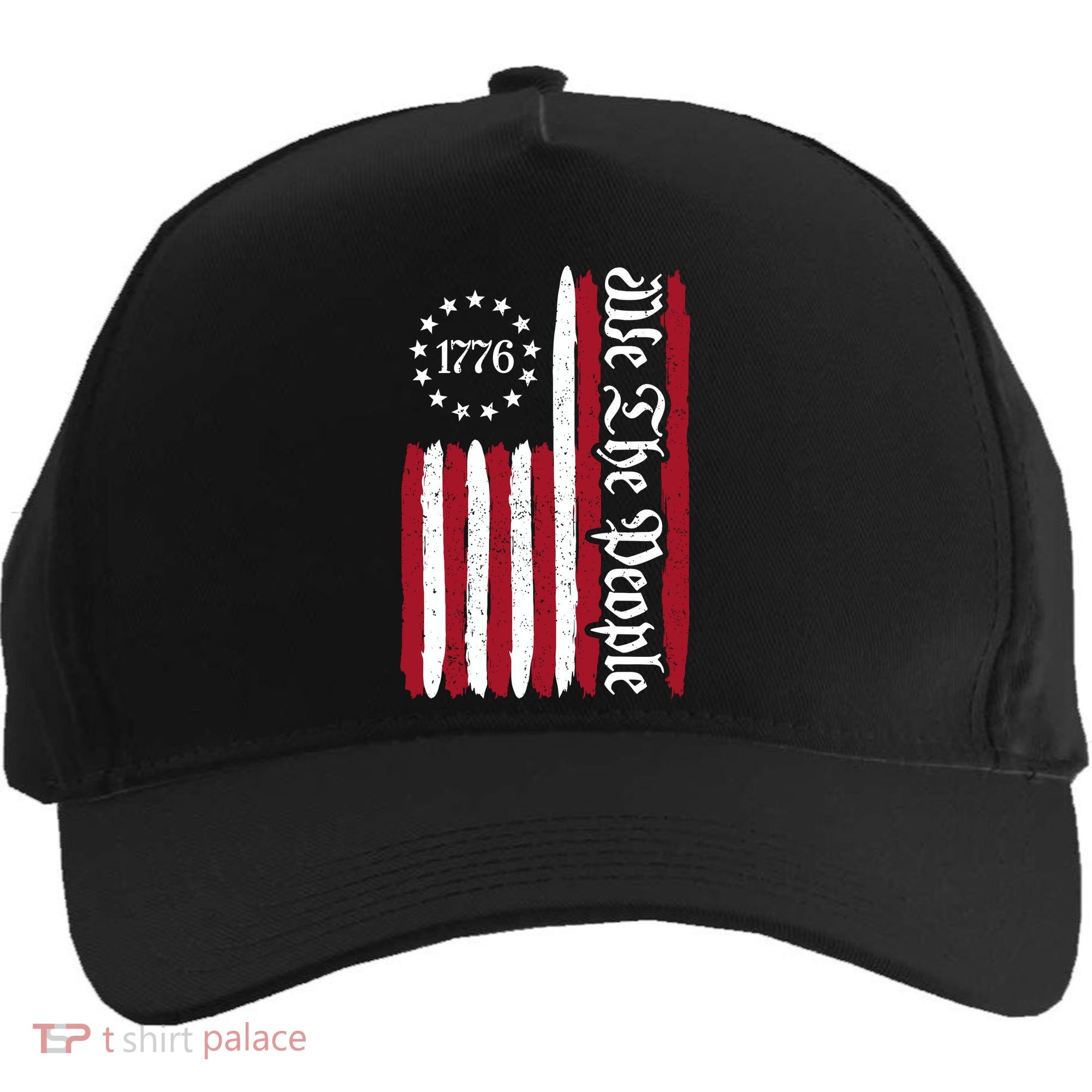 American Flag 1776 We The People Founding Fathers Constitution Five-Panel Snapback Cap