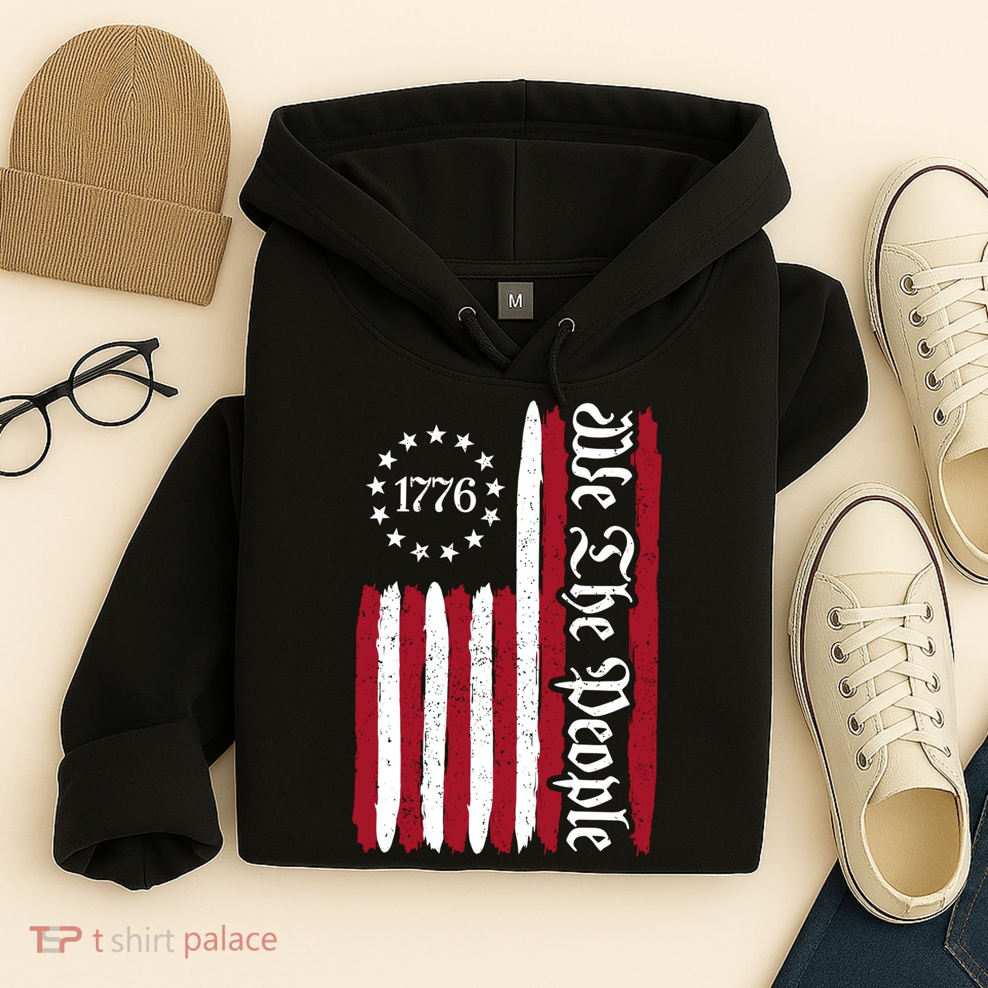 American Flag 1776 We The People Founding Fathers Constitution Hoodie