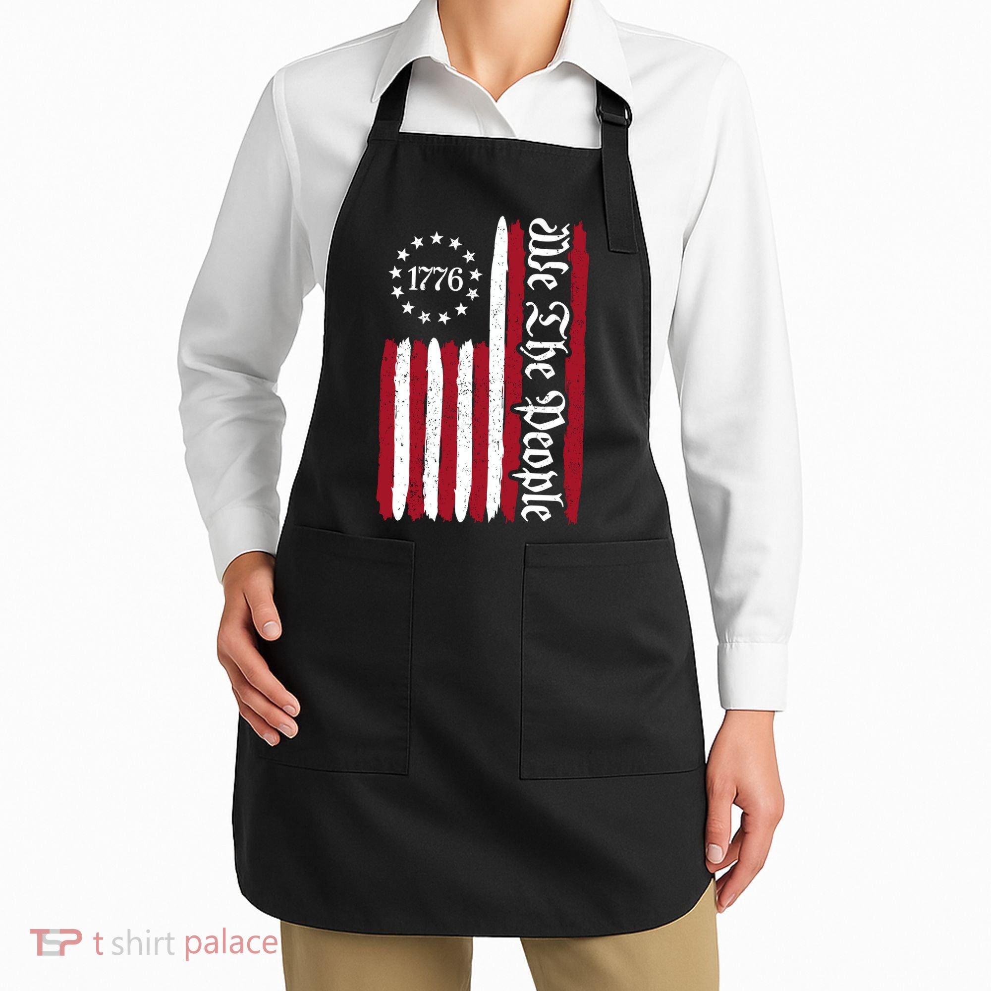 American Flag 1776 We The People Founding Fathers Constitution Apron