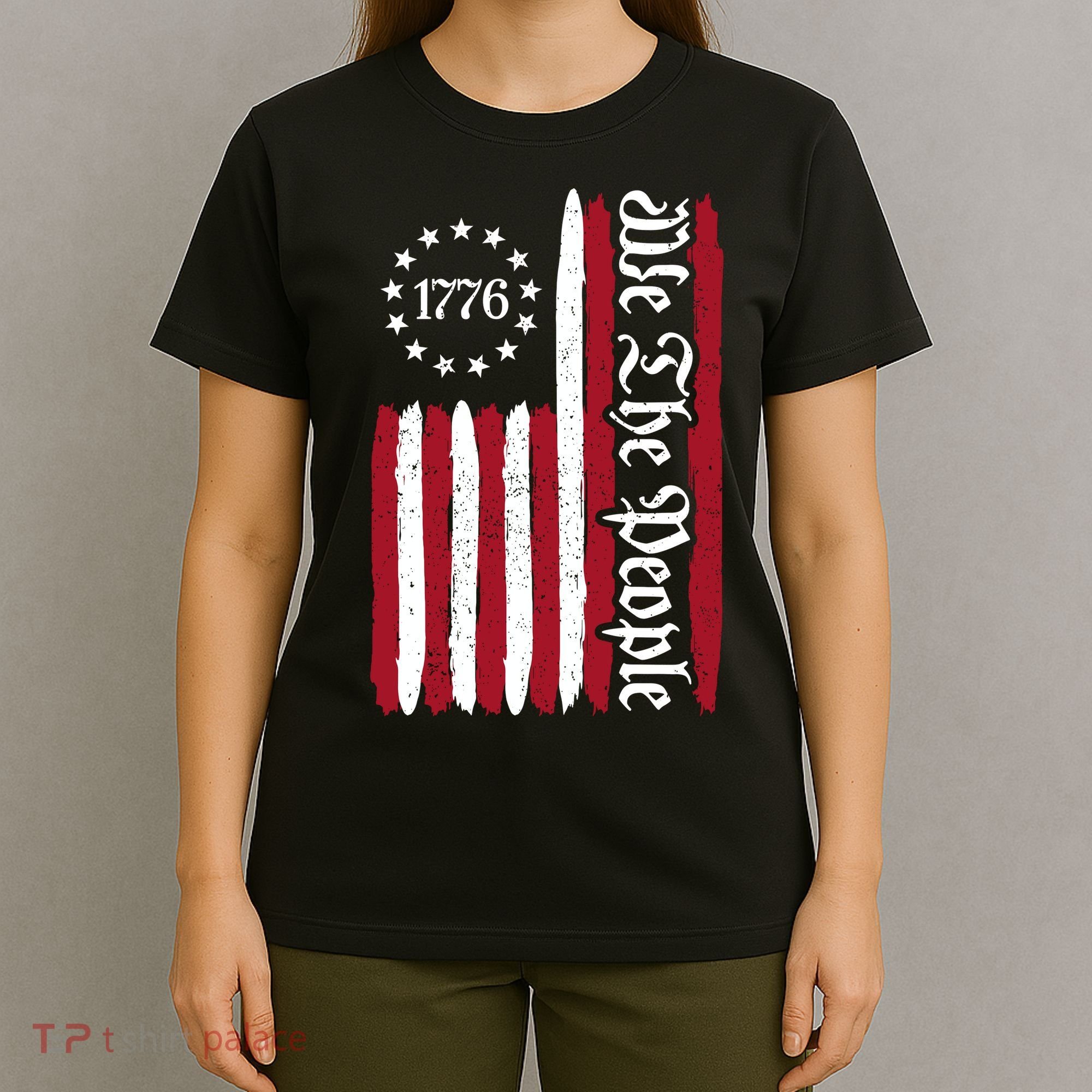 American Flag 1776 We The People Founding Fathers Constitution T-Shirt