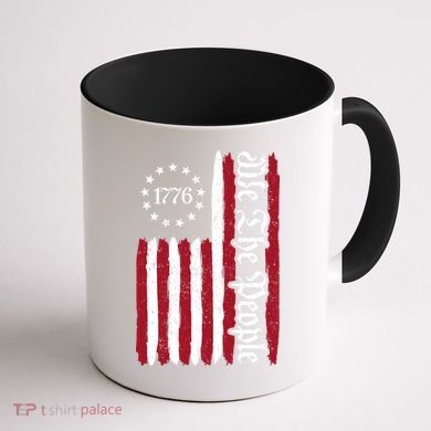 American Flag 1776 We The People Founding Fathers Constitution Coffee Mug back