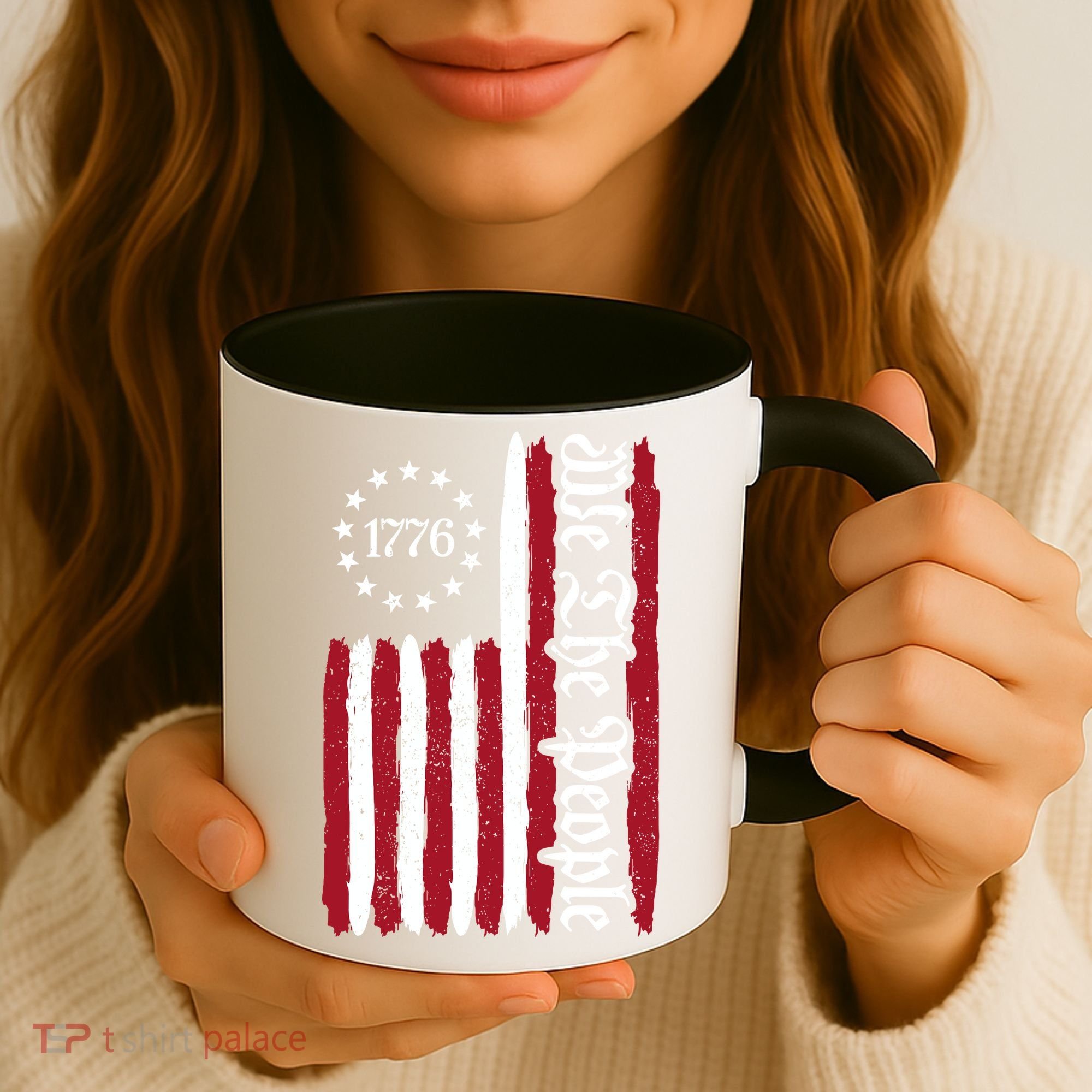 American Flag 1776 We The People Founding Fathers Constitution Coffee Mug