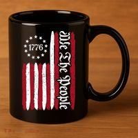 American Flag 1776 We The People Founding Fathers Constitution 11oz C Handle Ceramic Mug thumb 3