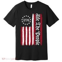 American Flag 1776 We The People Founding Fathers Constitution Premium T-Shirt thumb 0