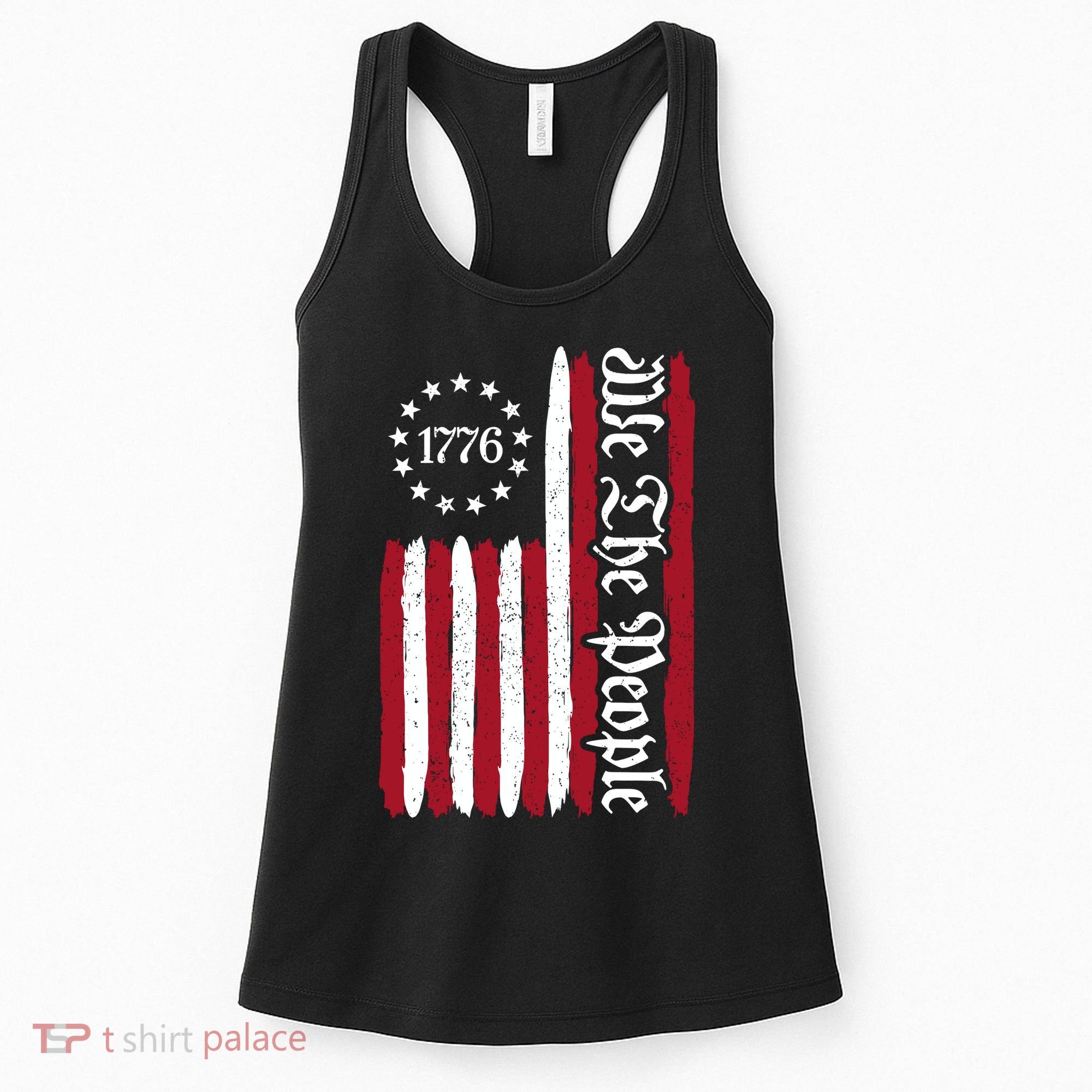 American Flag 1776 We The People Founding Fathers Constitution Women's Tank Top