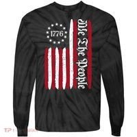American Flag 1776 We The People Founding Fathers Constitution Tie-Dye Long Sleeve Shirt thumb 0