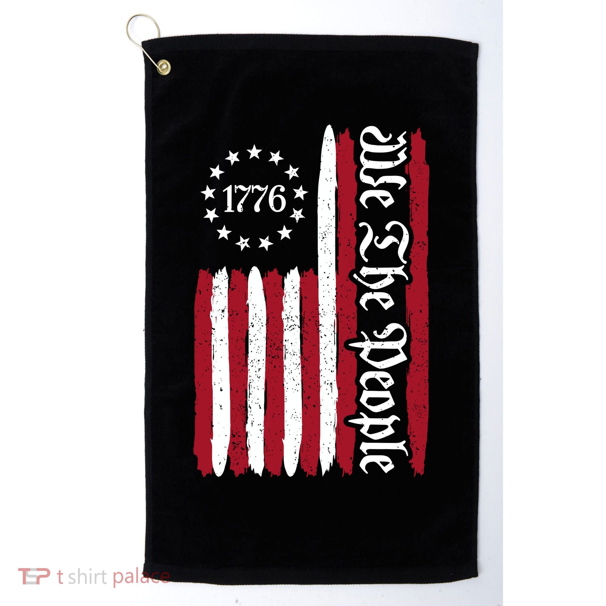American Flag 1776 We The People Founding Fathers Constitution Golf Towel