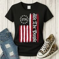 American Flag 1776 We The People Founding Fathers Constitution Women's T-Shirt thumb 3