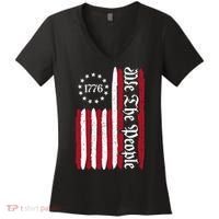American Flag 1776 We The People Founding Fathers Constitution Women's V-Neck T-Shirt thumb 0