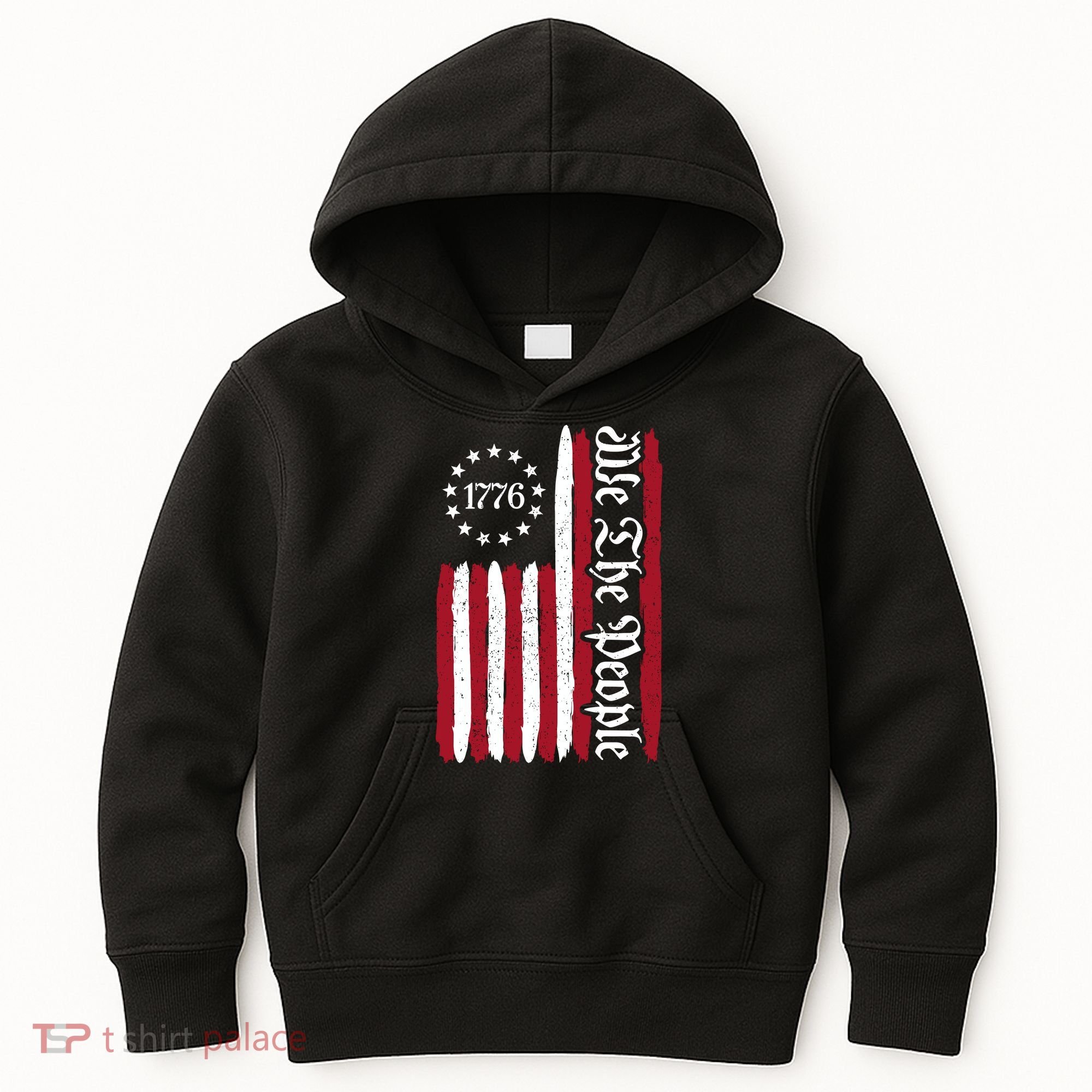 American Flag 1776 We The People Founding Fathers Constitution Kids Hoodie