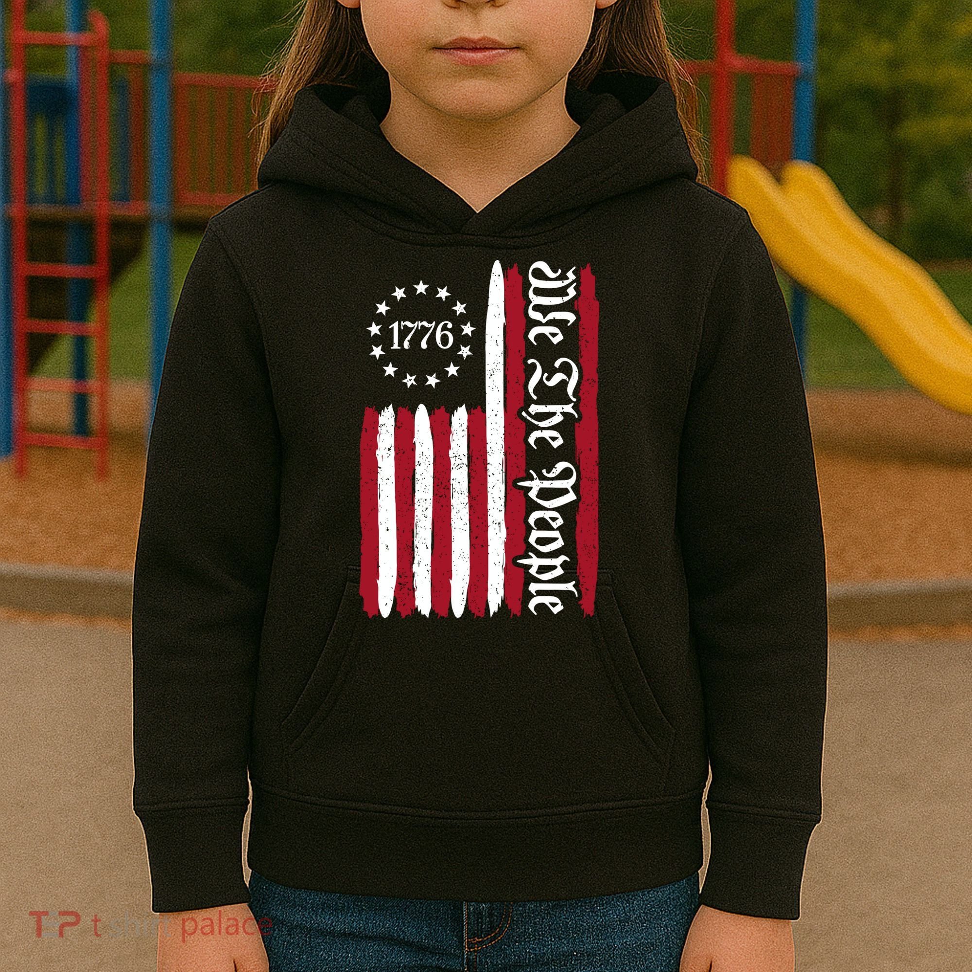 American Flag 1776 We The People Founding Fathers Constitution Kids Hoodie