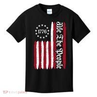 American Flag 1776 We The People Founding Fathers Constitution Kids T-Shirt thumb 0