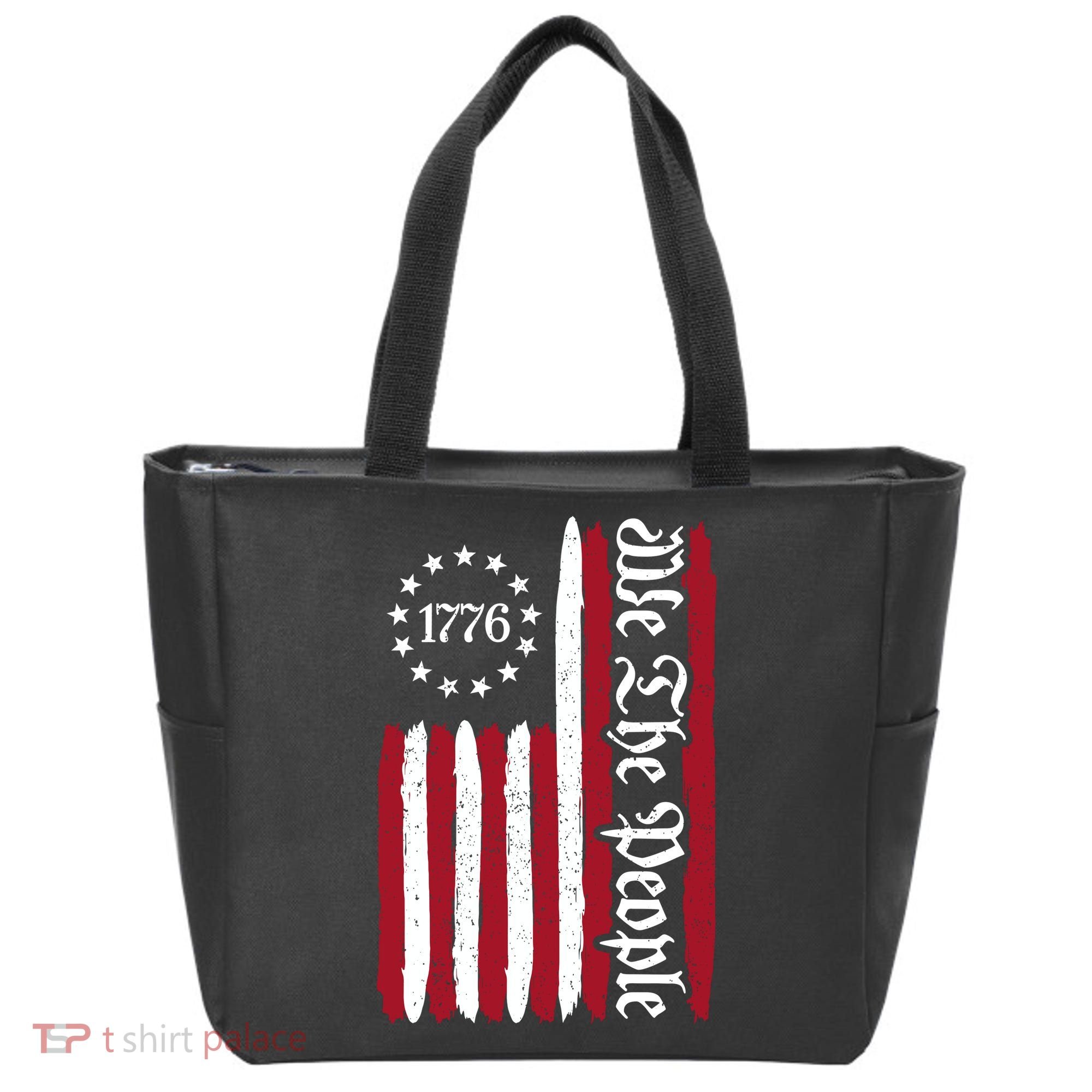 American Flag 1776 We The People Founding Fathers Constitution Tote Bag
