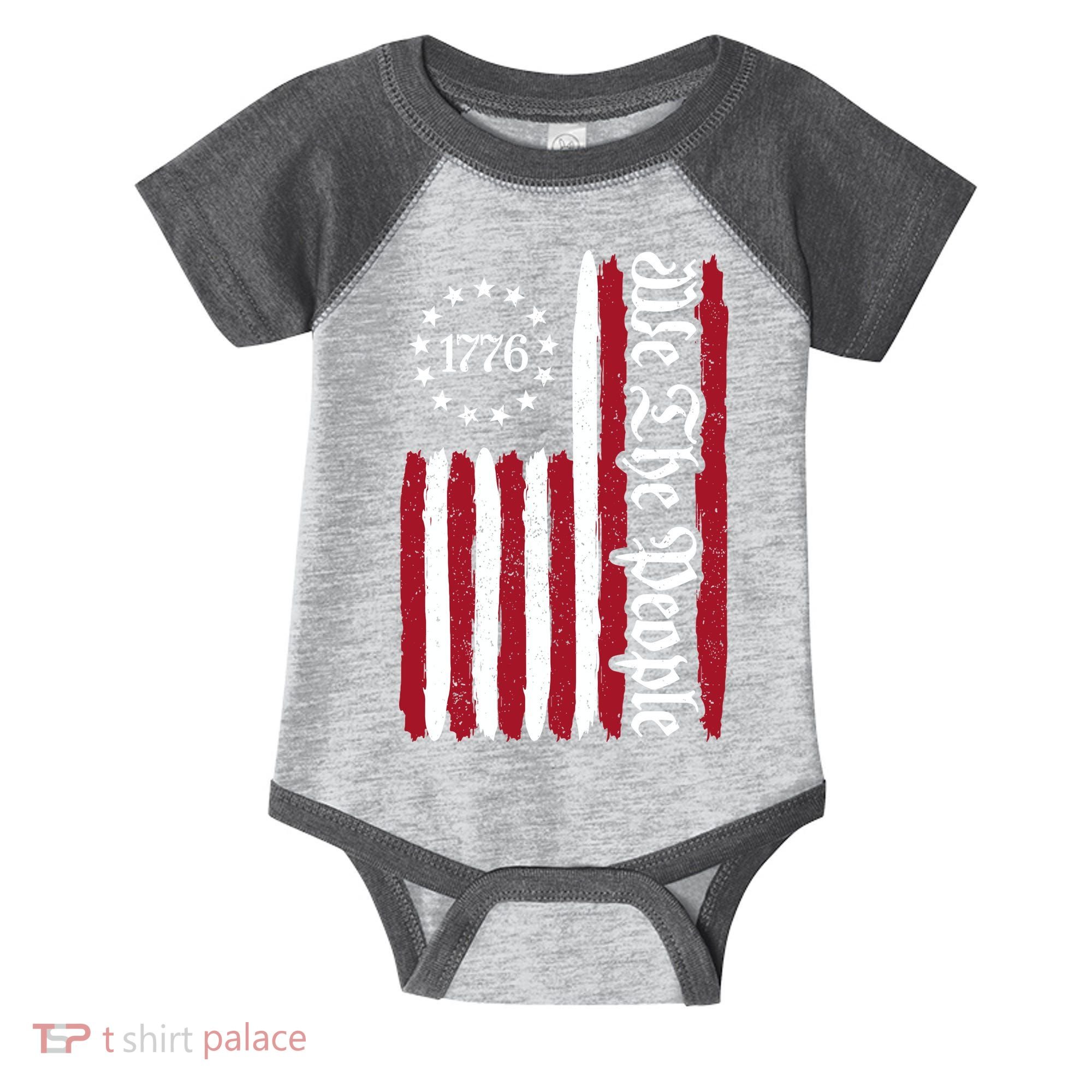 American Flag 1776 We The People Founding Fathers Constitution Infant Baby Jersey Bodysuit