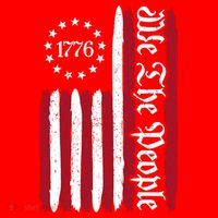 American Flag 1776 We The People Founding Fathers Constitution Santa Hat thumb 1