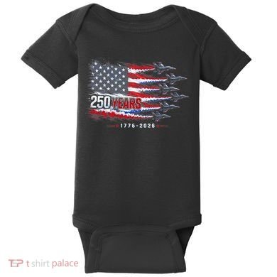 Air Force 250 Years USA Flag 250th Anniversary  Baby Bodysuit