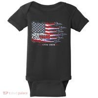 Air Force 250 Years USA Flag 250th Anniversary  Baby Bodysuit thumb 0