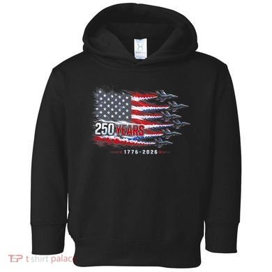 Air Force 250 Years USA Flag 250th Anniversary  Toddler Hoodie