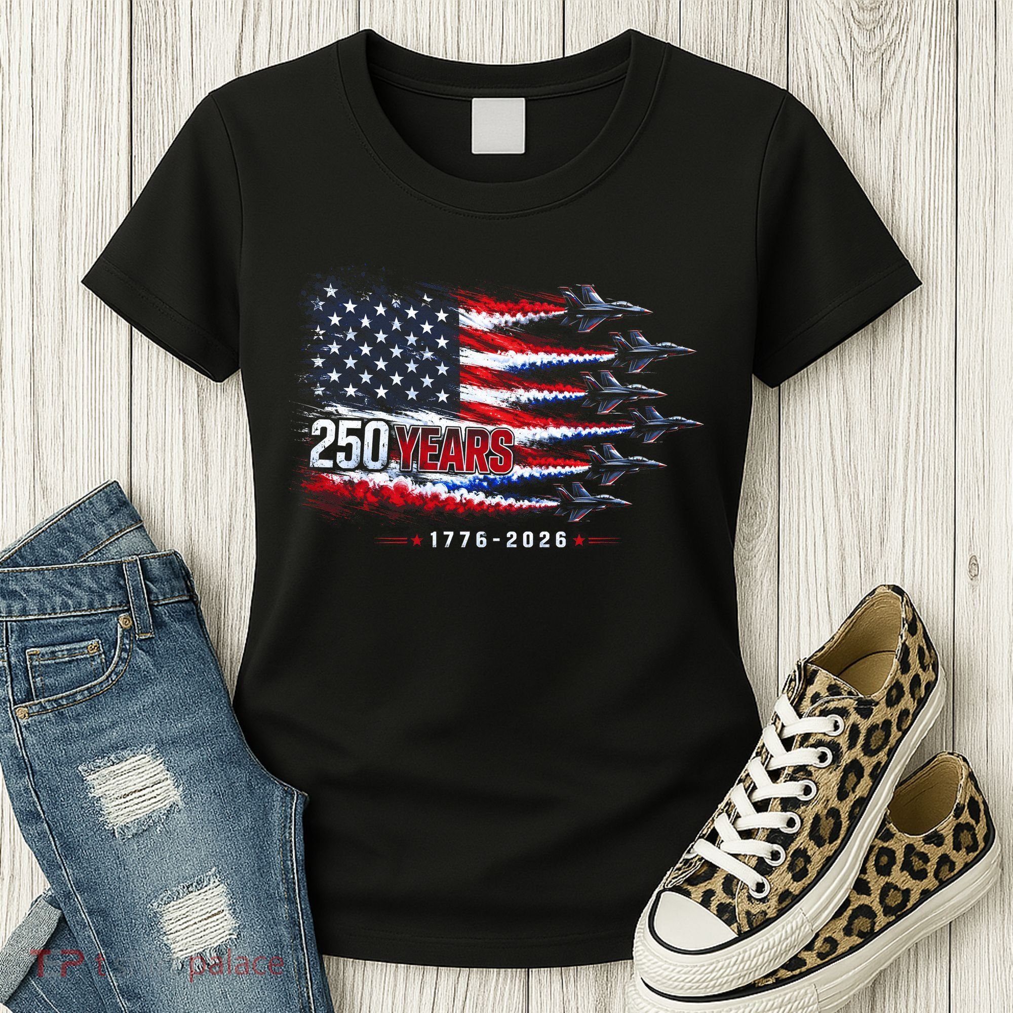 Air Force 250 Years USA Flag 250th Anniversary  Women's T-Shirt