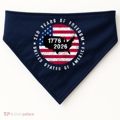 American Freedom 250th Anniversary 1776-2026 USA-Made Doggie Bandana