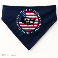 American Freedom 250th Anniversary 1776-2026 USA-Made Doggie Bandana thumb 0