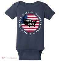 American Freedom 250th Anniversary 1776-2026 Baby Bodysuit thumb 0